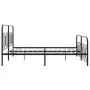 Estructura de cama cabecero y estribo metal negro 160x200 cm de , Camas y somieres - Ref: Foro24-377138, Precio: 127,96 €, De...