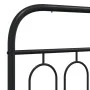Bed frame with black metal headboard 90x200 cm by , Beds and slatted bases - Ref: Foro24-377110, Price: 77,37 €, Discount: %