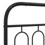 Bed frame with black metal headboard and footboard 160x200 cm by , Beds and slatted bases - Ref: Foro24-377138, Price: 127,96...