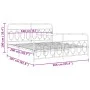 Estructura de cama cabecero y estribo metal negro 160x200 cm de , Camas y somieres - Ref: Foro24-377138, Precio: 127,96 €, De...
