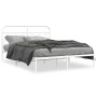 Estructura de cama con cabecero metal blanca 140x200 cm de , Camas y somieres - Ref: Foro24-377167, Precio: 93,52 €, Descuent...