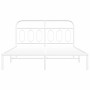 Estructura de cama con cabecero metal blanca 140x200 cm de , Camas y somieres - Ref: Foro24-377167, Precio: 93,52 €, Descuent...