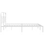 Estructura de cama con cabecero metal blanca 140x200 cm de , Camas y somieres - Ref: Foro24-377167, Precio: 93,52 €, Descuent...