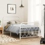 Estructura cama metal cabecero y estribo blanca 100x190 cm de , Camas y somieres - Ref: Foro24-377178, Precio: 73,59 €, Descu...