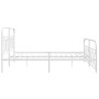 Estructura cama metal con cabecero y pie cama blanco 193x203 cm de , Camas y somieres - Ref: Foro24-377190, Precio: 137,77 €,...