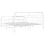Estructura cama metal con cabecero y pie cama blanco 193x203 cm de , Camas y somieres - Ref: Foro24-377190, Precio: 137,77 €,...