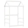 Set cama y banco con techo madera maciza pino blanco 75x190 cm de , Camas y somieres - Ref: Foro24-3282184, Precio: 307,98 €,...