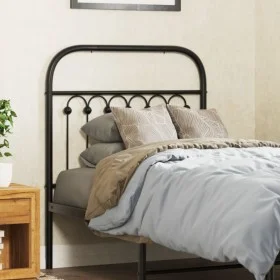 Black metal headboard 80 cm by , Headboards and footboards - Ref: Foro24-376627, Price: 39,57 €, Discount: %