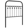 Black metal headboard 80 cm by , Headboards and footboards - Ref: Foro24-376627, Price: 39,57 €, Discount: %