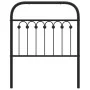 Black metal headboard 80 cm by , Headboards and footboards - Ref: Foro24-376627, Price: 39,57 €, Discount: %