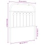 Cabecero de metal negro 80 cm de , Cabeceros y pies de cama - Ref: Foro24-376627, Precio: 40,14 €, Descuento: %