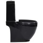 Inodoro WC redondo de cerámica con cisterna negro de vidaXL, Baños - Ref: Foro24-141136, Precio: 267,22 €, Descuento: %
