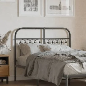Cabecero de metal negro 120 cm de , Cabeceros y pies de cama - Ref: Foro24-376631, Precio: 53,26 €, Descuento: %