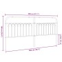 Cabecero de metal negro 200 cm de , Cabeceros y pies de cama - Ref: Foro24-376638, Precio: 59,11 €, Descuento: %