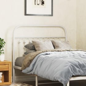 Cabecero de metal blanco 100 cm de , Cabeceros y pies de cama - Ref: Foro24-376678, Precio: 40,35 €, Descuento: %