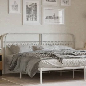 White metal headboard 193 cm by , Headboards and footboards - Ref: Foro24-376686, Price: 51,52 €, Discount: %