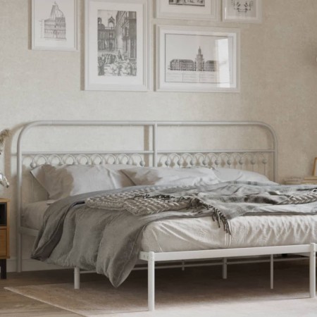 Cabecero de metal blanco 193 cm de , Cabeceros y pies de cama - Ref: Foro24-376686, Precio: 52,21 €, Descuento: %