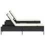Set of 3-piece synthetic rattan sun loungers with black cushions by , Loungers - Ref: Foro24-3284263, Price: 304,93 €, Discou...