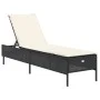 Set of 3-piece synthetic rattan sun loungers with black cushions by , Loungers - Ref: Foro24-3284263, Price: 304,93 €, Discou...