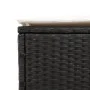 Set of 3-piece synthetic rattan sun loungers with black cushions by , Loungers - Ref: Foro24-3284263, Price: 304,93 €, Discou...