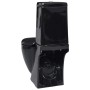 Inodoro WC redondo de cerámica con cisterna negro de vidaXL, Baños - Ref: Foro24-141136, Precio: 267,22 €, Descuento: %