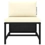 Set de sofás de jardín 3 piezas y cojines ratán sintético negro by vidaXL, Modular outdoor sofas - Ref: Foro24-313514, Price:...