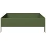 Arriate de acero verde oliva 100x100x33,5 cm de , Maceteros y jardineras - Ref: Foro24-851027, Precio: 48,59 €, Descuento: %