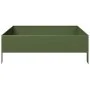Arriate de acero verde oliva 100x100x33,5 cm de , Maceteros y jardineras - Ref: Foro24-851027, Precio: 48,59 €, Descuento: %