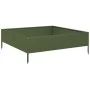 Arriate de acero verde oliva 100x100x33,5 cm de , Maceteros y jardineras - Ref: Foro24-851027, Precio: 48,59 €, Descuento: %