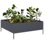 Arriate de acero gris antracita 100x100x25 cm de , Maceteros y jardineras - Ref: Foro24-851033, Precio: 52,02 €, Descuento: %