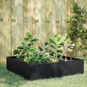 Arriate de acero negro 100x100x25 cm de , Maceteros y jardineras - Ref: Foro24-851031, Precio: 56,10 €, Descuento: %