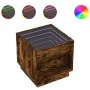 Mesita de noche con Infinity LED roble ahumado 50x50x50 cm de , Mesitas de noche - Ref: Foro24-3284088, Precio: 84,60 €, Desc...