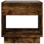 Mesita de noche con Infinity LED roble ahumado 50x50x50 cm de , Mesitas de noche - Ref: Foro24-3284088, Precio: 84,60 €, Desc...
