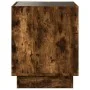Mesita de noche con Infinity LED roble ahumado 50x50x50 cm de , Mesitas de noche - Ref: Foro24-3284088, Precio: 84,60 €, Desc...