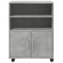Armario con ruedas madera ingeniería gris hormigón 60x48x81 cm de , Armarios archivadores - Ref: Foro24-853167, Precio: 91,06...