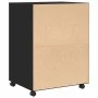 Engineered wood black wheeled cabinet 60x48x81 cm by , Filing cabinets - Ref: Foro24-853165, Price: 95,81 €, Discount: %