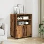 Armario con ruedas madera de ingeniería envejecida 60x48x81 cm de , Armarios archivadores - Ref: Foro24-853171, Precio: 90,59...