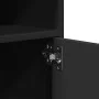 Engineered wood black wheeled cabinet 60x48x81 cm by , Filing cabinets - Ref: Foro24-853165, Price: 95,81 €, Discount: %