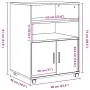 Engineered wood black wheeled cabinet 60x48x81 cm by , Filing cabinets - Ref: Foro24-853165, Price: 95,81 €, Discount: %