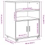 Armario con ruedas madera de ingeniería envejecida 60x48x81 cm de , Armarios archivadores - Ref: Foro24-853171, Precio: 92,25...