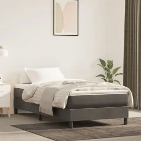 Colchón de muelles ensacados terciopelo gris oscuro 80x220x20cm de , Colchones - Ref: Foro24-4016595, Precio: 122,97 €, Descu...