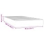 Colchón de muelles ensacados terciopelo rosa 90x220x20 cm de , Colchones - Ref: Foro24-4016605, Precio: 149,28 €, Descuento: %