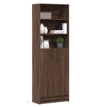 Aparador con LED madera ingeniería marrón roble 69x32,5x200 cm de , Aparadores - Ref: Foro24-3307911, Precio: 125,61 €, Descu...