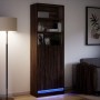 Aparador con LED madera ingeniería marrón roble 69x32,5x200 cm de , Aparadores - Ref: Foro24-3307911, Precio: 125,61 €, Descu...