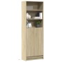 Aparador con LED madera ingeniería roble Sonoma 69x32,5x200 cm de , Aparadores - Ref: Foro24-3307907, Precio: 154,72 €, Descu...