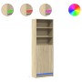 Aparador con LED madera ingeniería roble Sonoma 69x32,5x200 cm de , Aparadores - Ref: Foro24-3307907, Precio: 154,72 €, Descu...