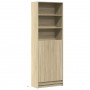 Aparador con LED madera ingeniería roble Sonoma 69x32,5x200 cm de , Aparadores - Ref: Foro24-3307907, Precio: 154,72 €, Descu...