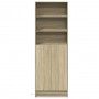 Aparador con LED madera ingeniería roble Sonoma 69x32,5x200 cm de , Aparadores - Ref: Foro24-3307907, Precio: 154,72 €, Descu...