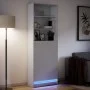 Aparador con LED madera de ingeniería blanco 69x32,5x200 cm de , Aparadores - Ref: Foro24-3307905, Precio: 124,78 €, Descuent...