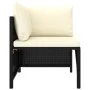 3-seater garden sofa with black synthetic rattan cushions by vidaXL, Modular outdoor sofas - Ref: Foro24-313513, Price: 207,3...